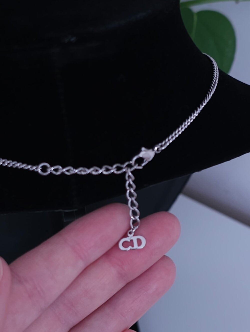 Dior Silver Letter Charm Necklace - DIOR Pendant - Picture 4 of 10